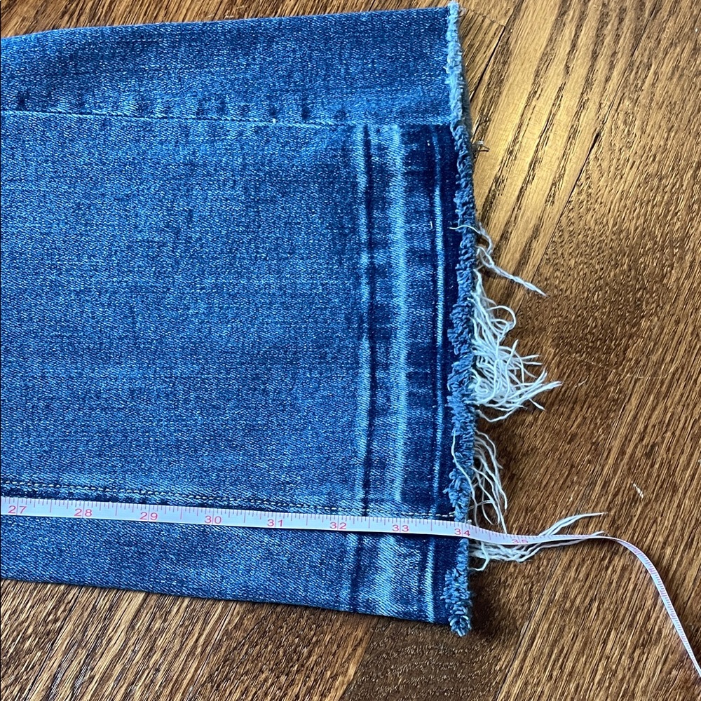 Altar'd State Distressed Blue Flare Jeans - Picture 4 of 6